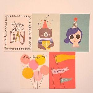 5 Stationary Happy Birthday (card/tag)